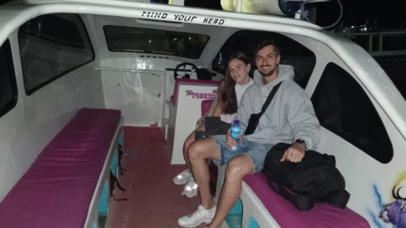 Sunrise Escape: Paula & Sergio’s Early Morning Private Speedboat from Gili Air to Lombok Airport with VIP Car Transfer and Luggage in Tow