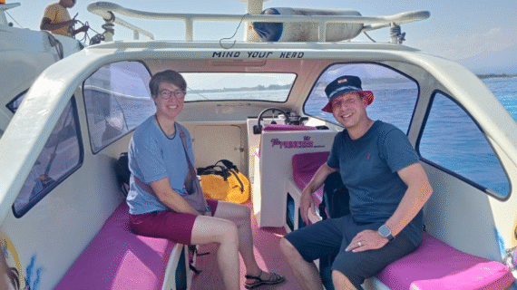 Swiss Couple’s Morning Escape: Private Speedboat Adventure from Gili Meno to Teluk Nare with Friendly Crew and Perfect Views