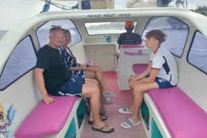 Sunset Cruise from Gili Air to Teluk Nare: A Relaxing Private Speedboat Ride Home for Three German Friends