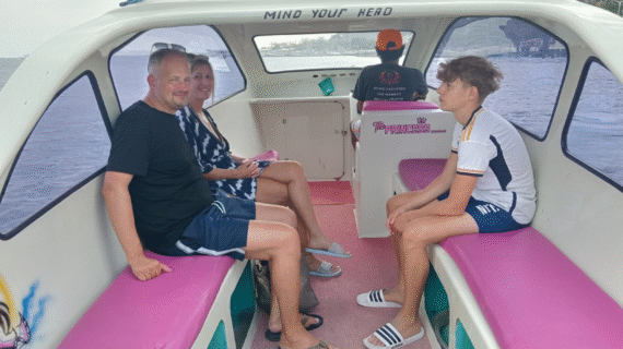 Sunset Cruise from Gili Air to Teluk Nare: A Relaxing Private Speedboat Ride Home for Three German Friends