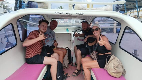 Belgian Friends Set Sail: A Relaxing 2PM Private Speedboat Ride from Bangsal Harbor to Gili Trawangan