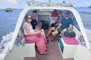 From Lombok Airport to Gili Air: William’s Smooth Midday Ride and Speedboat Adventure with Friends and Luggage in Tow
