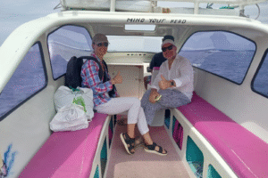 Island Hopping in Style: Tetyana & Oleg’s Private Speedboat Adventure from Teluk Nare to Gili Air with Easy Cash Payment