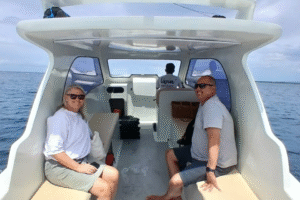 Cruising from Teluk Nare to Gili Air: Jayne & David’s Relaxing Private Speedboat Ride with Luggage in Tow