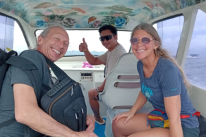 Early Morning Adventure: Paul & Bethany’s Private Speedboat Ride from Gili Air to Bangsal Port for a Stress-Free Lombok Tour Start