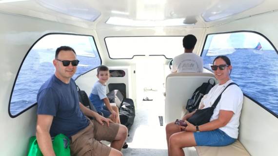 Family Adventure from Teluk Nare to Gili Trawangan: Aussie Travelers Enjoy a Private Speedboat Ride with Extra Care for Their Little Explorer