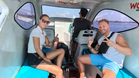 Morning Escape: Aneta & Matej’s Private Speedboat Ride from Bask Gili Meno to Teluk Nare—A Smooth Start to Their Lombok Adventure