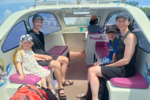 Family Adventure from Gili Air to Lombok: Danish Travelers Enjoy a Smooth 11AM Private Speedboat Ride with Kids and Luggage in Tow