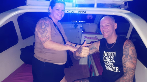 Sunrise Escape: Tamara & Gered’s Early Morning Private Speedboat from Gili Air to Teluk Nare with Just Two Backpacks
