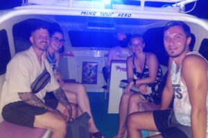 Island Hopping Adventure: Four Friends from Germany Cruise from Teluk Nare to Gili Air by Private Speedboat at Noon