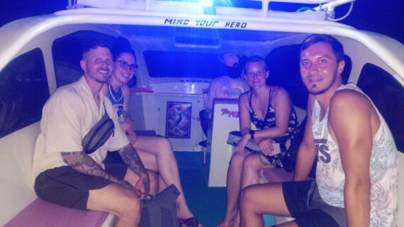 Island Hopping Adventure: Four Friends from Germany Cruise from Teluk Nare to Gili Air by Private Speedboat at Noon