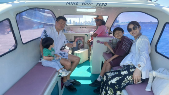Family Adventure: Relaxing Late-Morning Private Speedboat Ride from Gili Trawangan to Teluk Nare with the Obayashis